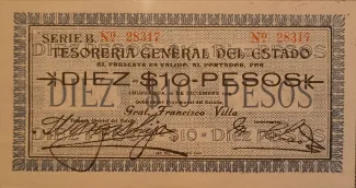 Mexican States 10 Pesos  1913, 1913 obverse