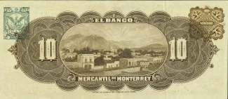 Mexican States 10 Pesos, 1900-1911 reverse