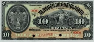 Mexican States 10 Pesos, 1914 image