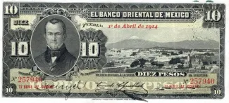 Mexican States 10 Pesos, 1914 image
