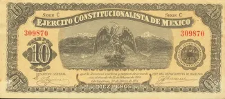 Mexican States 10 Pesos, 1914 obverse