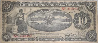 Mexican States 10 Pesos, 1914 obverse