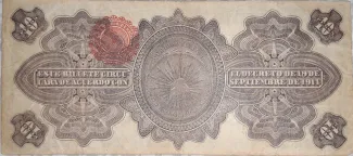 Mexican States 10 Pesos, 1914 reverse