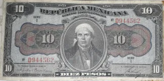 Mexican States 10 Pesos, 1915 obverse