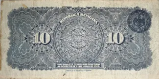 Mexican States 10 Pesos, 1915 reverse