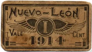 Mexican States 1 Centavos, 1914 reverse