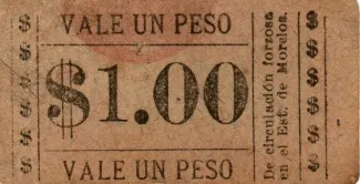 Mexican States 1 Peso ESTADO DE MORELOS, 1915 image