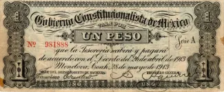 Mexican States 1 Peso, 1913 image
