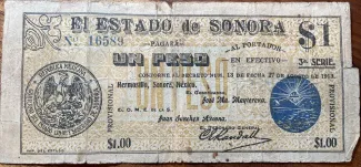 Mexican States 1 Peso, 1913 obverse