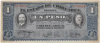 Mexican States 1 Peso, 1914 obverse