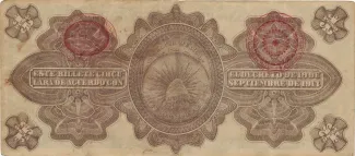 Mexican States 1 Peso, 1914 reverse