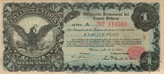 Mexican States 1 Peso, 1914 obverse