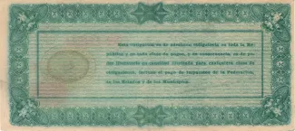 Mexican States 1 Peso, 1914 reverse