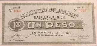 Mexican States 1 Peso, 1914 image