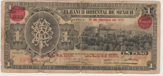 Mexican States 1 Peso, 1914 image