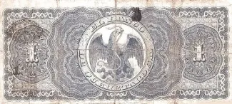Mexican States 1 Peso, 1914 reverse
