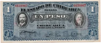 Mexican States 1 Peso, 1915 obverse