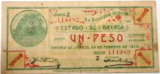 Mexican States 1 Peso, 1915 obverse