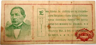 Mexican States 1 Peso, 1915 reverse