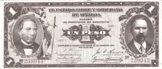 Mexican States 1 Peso, 1915 obverse