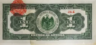 Mexican States 1 Peso, 1915 reverse