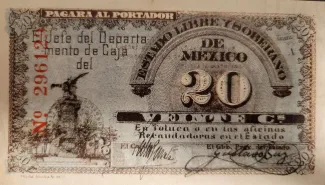 Mexican States 20 Centavos, 1915 obverse