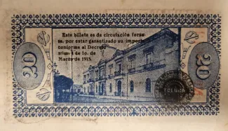 Mexican States 20 Centavos, 1915 reverse