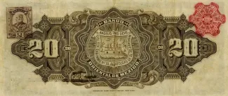 Mexican States 20 Pesos, 1900-1914 reverse