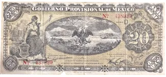 Mexican States 20 Pesos, 1914 obverse
