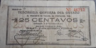 Mexican States 25 Centavos, 1913 obverse