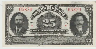 Mexican States 25 Centavos, 1915 obverse