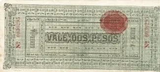 Mexican States 2 Pesos, 1916 reverse