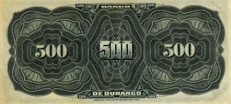 Mexican States 500 Pesos, reverse