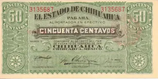 Mexican States 50 Centavos, 1914-1915 obverse