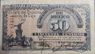 Mexican States 50 Centavos, 1915 obverse