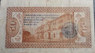 Mexican States 50 Centavos, 1915 reverse