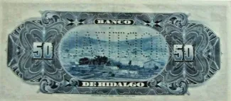 Mexican States 50 Pesos, 1902-1910 (1902-1914) reverse