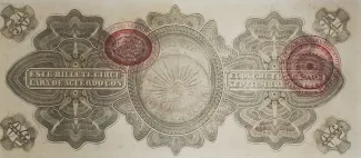 Mexican States 50 Pesos, 1914 reverse