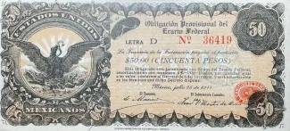 Mexican States 50 Pesos, 1914 obverse