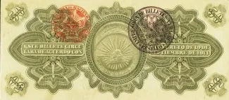 Mexican States 50 Pesos, 1914 reverse