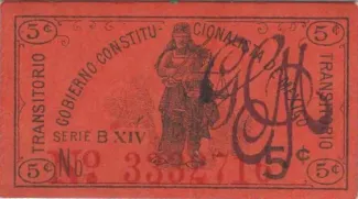 Mexican States 5 Centavos, 1914 obverse