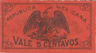 Mexican States 5 Centavos, 1914 reverse