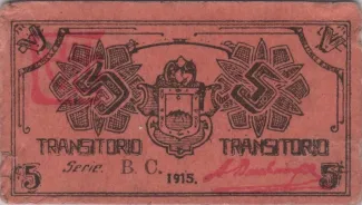 Mexican States 5 Centavos, 1915 reverse
