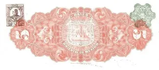 Mexican States 5 Pesos, 1900-1914 reverse