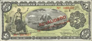 Mexican States 5 Pesos, 1914 obverse