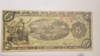 Mexican States 5 Pesos, 1914 obverse