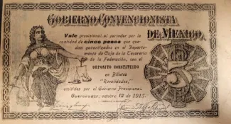 Mexican States 5 Pesos, 1915 image