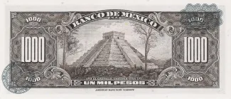Mexico 1.000 Pesos, 1948-1977 reverse