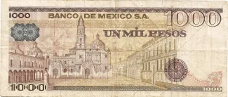 Mexico 1.000 Pesos, 1978-1979 reverse