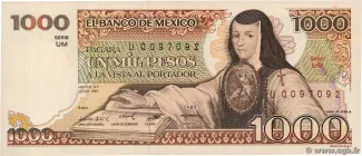 Mexico 1.000 Pesos, 1984 image